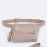 Quilted Convertible Waist Pouch