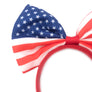 Women American USA Flag Headband Hairband Bow Hair Head Ribbon Hoop 4th of July