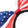 Women American USA Flag Headband Hairband Bow Hair Head Ribbon Hoop 4th of July