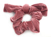 Hair Head Band Bow Ribbon Tie Ribbed Corduroy Velvet Tumble Scrunchies Holder