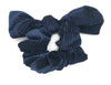 Hair Head Band Bow Ribbon Tie Ribbed Corduroy Velvet Tumble Scrunchies Holder