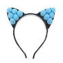 Women Girl Cute Pom Pom Hairband Handmade Kids Cat Ear Headband Halloween Party