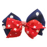 Patriotic American Flag Heart Ribbon Bow Tie Hair Pin Headband USA 4th of July