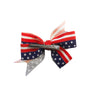 2 Pcs PATRIOTIC USA AMERICAN FLAG Ribbon Bow Tie Headband Hair Pin 4th of July