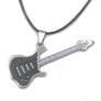 Stainless Music Plating Rock Guitar Pendent Necklace Adjustable String Jewelry