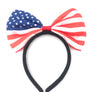Women American USA Flag Headband Hairband Bow Hair Head Ribbon Hoop 4th of July