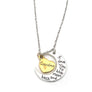 Europe Silver Moon Heart Necklace Family Pendant Mom Mama Mother's Day