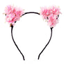 Women Girl Flower Blossom Hair Band Handmade Cat Ear Headband Halloween Party