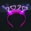 2020 New Year Party Fiber Optic LED Flashing Headband Light Up Hair Band Glowing