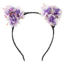 Women Girl Flower Blossom Hair Band Handmade Cat Ear Headband Halloween Party