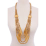 WOOD LONG MULTI STRAND NECKLACE