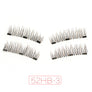 Magnetic False Fake 3D Natural Human Hair eyelashes 3 magnets Handmade Lashes