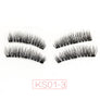 Magnetic False Fake 3D Natural Human Hair eyelashes 3 magnets Handmade Lashes