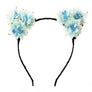 Women Girl Flower Blossom Hair Band Handmade Cat Ear Headband Halloween Party