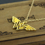 Super Girl Superhero Wonder Woman Pendant Gold Charm Feminist Symbol Necklace
