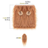 Pet Dog Puppy Cat Fur Wig Lion Costume Halloween Clothes Dress Up Cosplay Hat