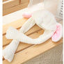 Tik Tok Cartoon Plush Rabbit Bunny Pinching Bunny Moving Ear Hat Animal Arm Cap
