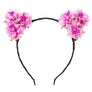 Women Girl Flower Blossom Hair Band Handmade Cat Ear Headband Halloween Party
