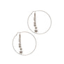 RHINESTONE STAR HOOP EARRING