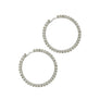 RHINESTONE HOOP EARRING