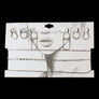 Three Pair Huggie Earrings with Three Chokers Set