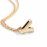 Women Gold DIY Capital Letter Name Alphabet Initial Link Chain Pendant Necklace