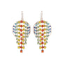 Rainbow Fringe Circle Earrings