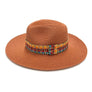 Rust Aztec Band Panama Hat