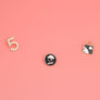 Gold Black 3pcs Silhouette Designer Studs