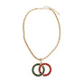Rope Chain Red and Green Designer Necklace