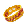 Mustard Yellow Softball Snap Bracelet
