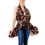 Black Floral Vest Cover Up