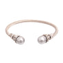 Gray Pearl Filigree Cable Bangle