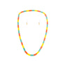 Multi Color Bead Cluster Necklace