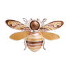Brown and Silver Bee Magnet Brooch