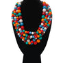 Cracked Multi Color Buffalo Horn Necklace