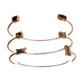 Black Crystal 3Pcs Thin Wire Cuff