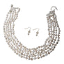 Ivory Bead Layered Necklace Set