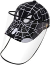 Protective Baseball Kid Child Kitty Spiderman Cap Hat Detachable Shield Spit