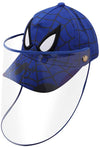 Protective Baseball Kid Child Kitty Spiderman Cap Hat Detachable Shield Spit
