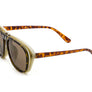 Flip Open Up Lens Flat Top Aviator Sunglasses Tortoise Shell Black Yellow Brown