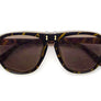 Flip Open Up Lens Flat Top Aviator Sunglasses Tortoise Shell Black Yellow Brown