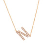 Gold N Sideways Initial Necklace