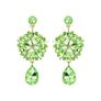 Lime Crystal Burst Earrings