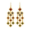Gold Diamond Resin Earrings