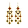 Gold Diamond Resin Earrings