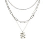 Silver 3 Pcs Teddy Bear Necklace