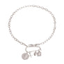 Silver Coin Screw Carabiner Chain