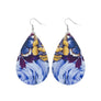 Various Flower Printed Teardrop Earrings
