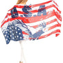 American Forever Patriotic USA Flag Bold Eagle Warp Infinity Shawl Neck Scarf